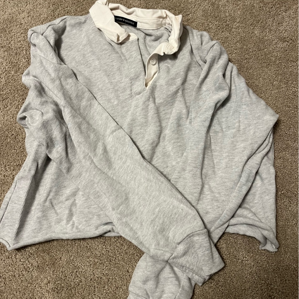 Grey collared sweater